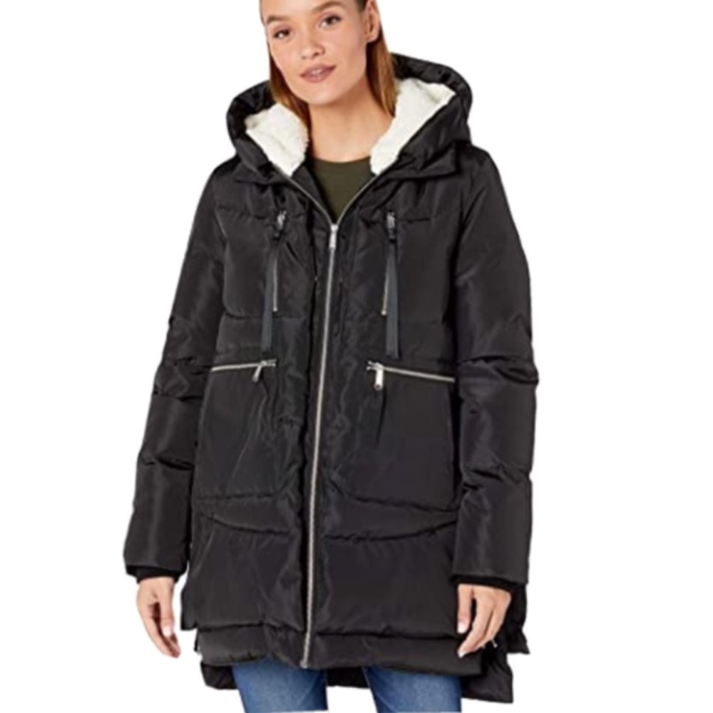 Sam Edelman Faux Shearling Lined Hood Puff…